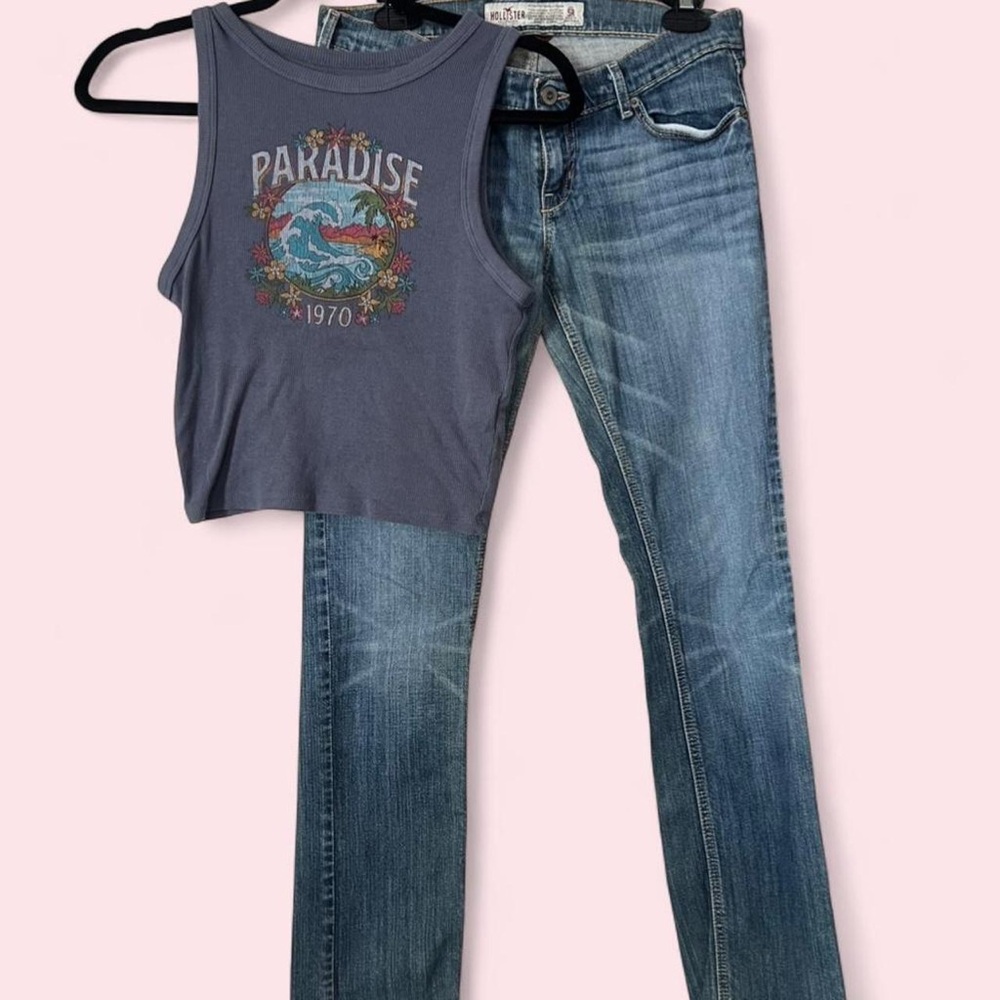 Hollister Light Blue Women's Boot Cut Jeans